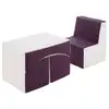 Image de Ensemble de meubles en mousse : chaise et fauteuil blanc violet