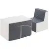Image de Ensemble de meubles en mousse : chaise et fauteuil blanc gris