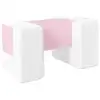 Image de 3 blocs en mousse blanc rose pastel