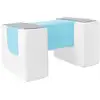 Image de 3 blocs en mousse blanc bleu gris