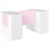 Image de 3 blocs en mousse blanc rose gris