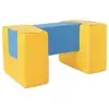 Image de 3 blocs en mousse jaune bleu