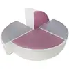 Image de Set de 4 blocs en mousse blanc gris violet