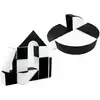 Image de Set de 15 blocs en mousse le jeu noir - blanc