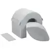 Image de Set de 2 blocs en mousse gris velours côtelé