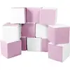 Image de Lot cubes xxl mousse 12 pcs blanc, rose