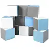 Image de Lot cubes xxl mousse 12 pcs blanc, bleu clair, gris