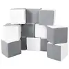 Image de Lot cubes xxl mousse 12 pcs blanc,gris
