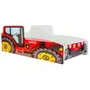 Image de Lit enfant tracteur rouge 140x70