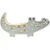 Image de Lampe veilleuse crocodile kaki pastel