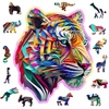 Image de Puzzle en bois tigre coloré 150 pcs