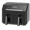 Image de Emerio - af-130376.1 - noir - friteuse double à air chaud 7,2l - 2400w