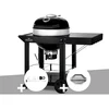 Image de Barbecue à charbon kettle pro 57 cm sur chariot + rôtissoire + lot de 2 paniers