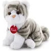 Image de Peluche chat tigré gris 20 cm