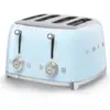 Image de Grille-pain 4 fentes 950w bleu azur smeg tsf03pbeu