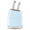 Image de Bloc de 6 couteaux inox bleu
