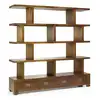Image de Bibliothèque 3 tiroirs bronze bois