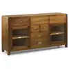 Image de Bahut 7 tiroirs bronze bois marron -