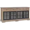 Image de Buffet 4 tiroirs bronze bois marron -