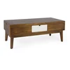 Image de Table basse 2 tiroirs bronze bois marron