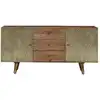 Image de Bahut 3 tiroirs bronze bois marron -