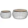 Image de Lot de 2 tables basses bois marron -