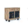 Image de Buffet 2 tiroirs bois marron - brunelle
