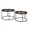 Image de Lot de 2 tables basses fer bronze -