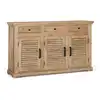 Image de Buffet 3 tiroirs 3 portes bois marron -