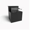 Image de Meuble de cuisine extérieure comptoir bar pour gril 66 acier noir fermé - forge