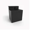 Image de Meuble de cuisine extérieure comptoir bar desserte acier noir fermé - forge adou