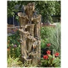 Image de Fontaine de jardin tiros vieux troncs d'arbre avec cascades et éclairage led - u