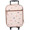 Image de Valise à roulettes enfant voitures beige