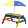 Image de Table sable eau avec parasol arc en cie