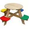 Image de Table pique-nique round en bois ufo arc