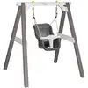 Image de Portique, balançoire en bois gris et bl