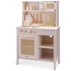 Image de Cuisine en bois et rotin rose