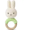 Image de Anneau de dentition en bois et coton bio miffy pistache
