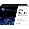 Image de HP 26X LaserJet, lot de 2 cartouches de toner noires grande capacité authentiques