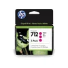 Image de HP 712 pack de 3 cartouches d'encre magenta DesignJet 29 ml
