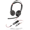 Image de Micro-casque stéréo USB-C HP Poly Blackwire 5220 + prise 3,5 mm + adaptateur USB-C/A (lot)