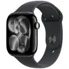Image de Apple Watch (2025) GPS 46 mm - Aluminium Noir de jais - Bracelet sport Noir en occasion ou reconditionné