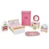 Image de Chambre À Coucher Pour Maison De Poupée Rose, Blanc, Beige