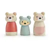 Image de Ensemble De Poupées En Bois - Famille Ours Multicolor