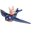 Image de Hirondelle Et Son Ami Lapin En Bois Bleu, Rouge, Rose