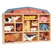 Image de Set Animaux En Bois Ferme Beige