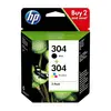 Image de Cartouche D'encre Hp 304 Pack De 2 Cartouches D'encre Noire Et Trois Couleurs Authentiques (3jb05ae)