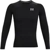 Image de Under Armour Heatgear Comp Haut Manches Longues Hommes-Noir,Blanc, Taille L