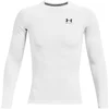 Image de Under Armour Heatgear Comp Haut Manches Longues Hommes-Blanc,Noir, Taille L