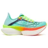 Image de Saucony Endorphin Elite 2 Chaussure de compétition Unisex-turquoise, orange, Taille 45